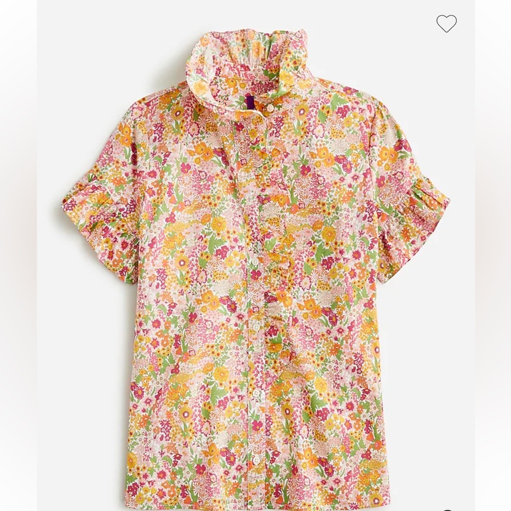 J. Crew Short-sleeve cottage top in Liberty® Margaret Annie fabric